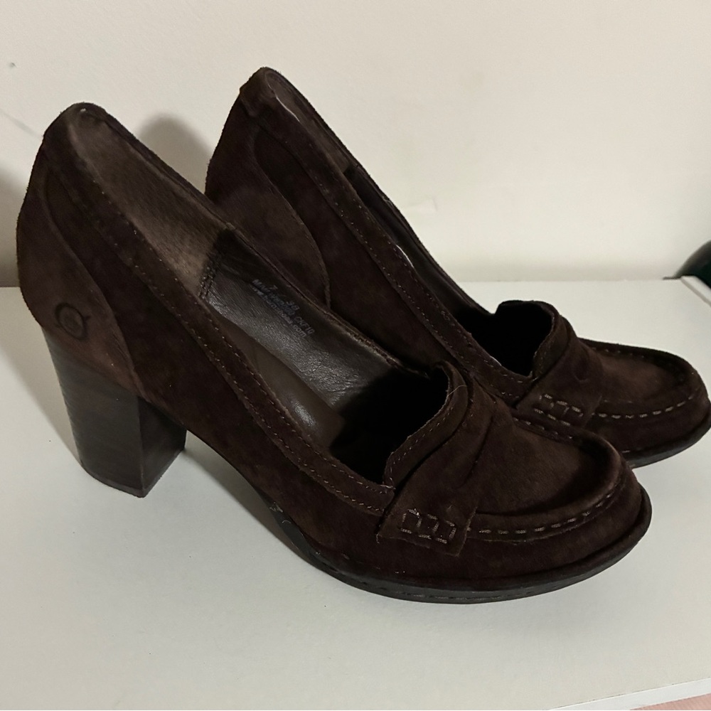 Born Block Heel Loafers